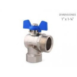 VÁLVULA ESFÉRICA ANGULAR CON TERMÓMETRO 