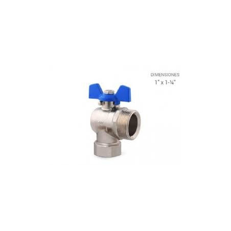VÁLVULA ESFÉRICA ANGULAR CON TERMÓMETRO 