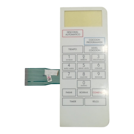 TECLADO MICROONDAS COMPATIBLE CON BGH 13350