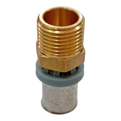 UNIÓN RECTA C/ROSCA MACHO Ø16x1/2"