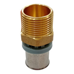 UNIÓN RECTA C/ROSCA MACHO Ø20x3/4"